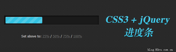 CSS3+jQuery Progress Bars(CSS3进度条)